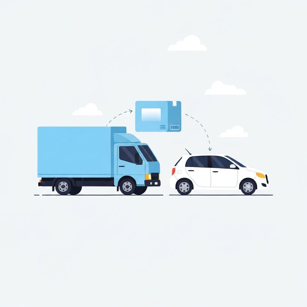 Illustration of vehicles matched to different package sizes